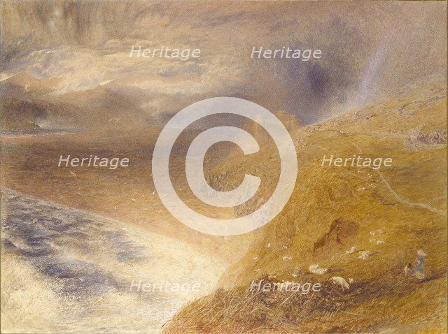 Harlech Castle, 1857. Artist: Alfred William Hunt.