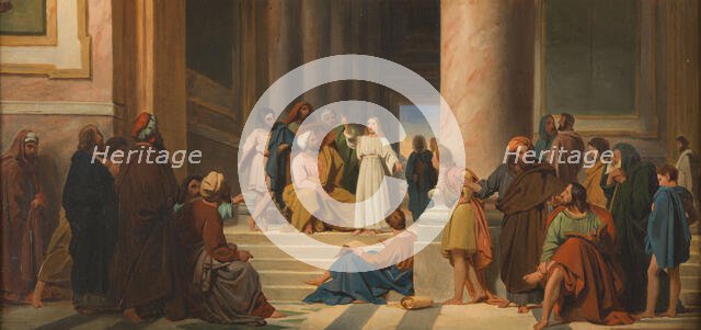 Esquisse pour l'église Notre-Dame-de-Lorette : Jésus parmi les Docteurs, c.1837. Creator: Michel Martin Drolling.