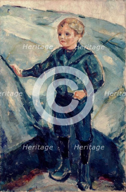 Boy in Blue, c1900. Creator: Edvard Munch.