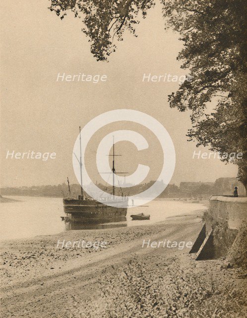 'The Old "Stork" at Her Moorings Off Chiswick Mall', c1935. Creator: Unknown.