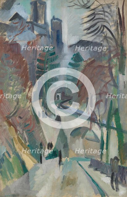Paysage de Laon , 1912. Creator: Delaunay, Robert (1885-1941).