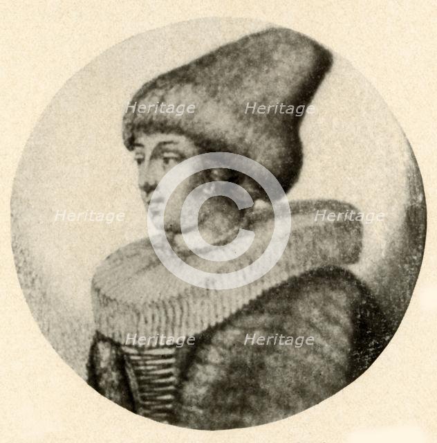 'A Swedish lady in pointed fur cap and ruff', 1640, (1937). Creator: Unknown.