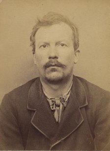 Damalix. émile, Auguste. 37 ans, né à St-Claude (Doubs). Charpentier. Anarchiste. 19/3/94. , 1894. Creator: Alphonse Bertillon.