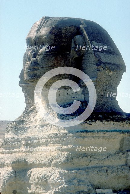 The Sphinx, Giza, Egypt, period of Khafre, 4th Dynasty, 26th century BC. Artist: Unknown