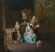 Diederik Baron van Leyden van Vlaardingen...with his Wife...and their Sons..., 1728.  Creator: Willem van Mieris.