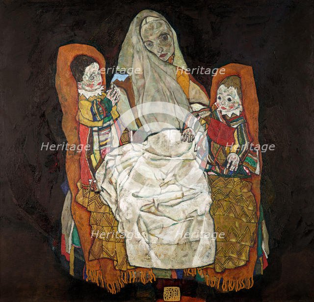 Mother with Two Children III, 1915-1917. Creator: Schiele, Egon (1890-1918).
