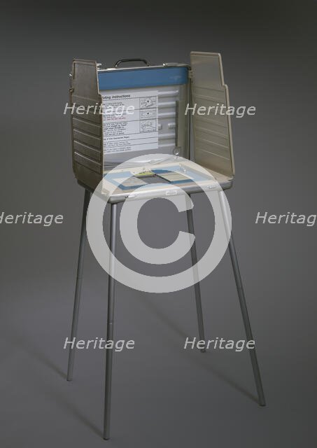 Voting machine used in the 2000 Presidential election, ca. 1990. Creator: Unknown.