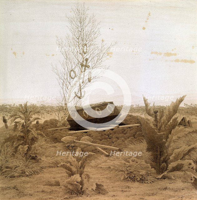 'At the edge of the grave', 1830s.  Artist: Caspar David Friedrich