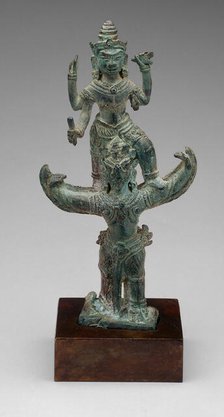 God Vishnu on His Mount, Garuda, Angkor period, 12th century. Creator: Unknown.