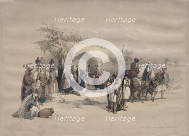 Fountain of the Virgin, Nazareth, 1839. Creator: David Roberts (British, 1796-1864).