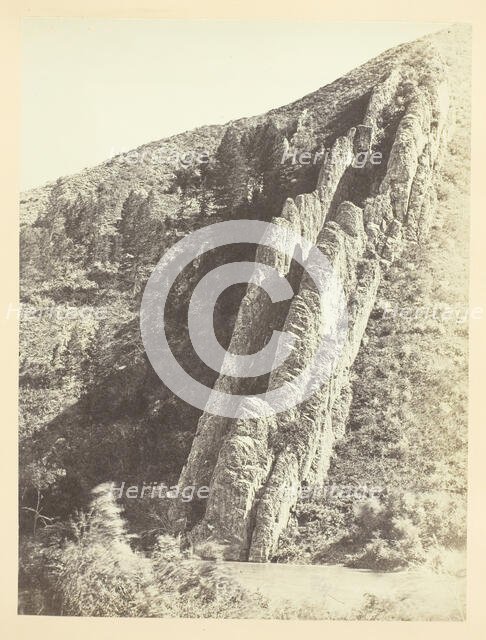 Serrated Rocks or Devil's Slide, (Near View), Weber Canon, Utah, 1868/69. Creator: Andrew Joseph Russell.