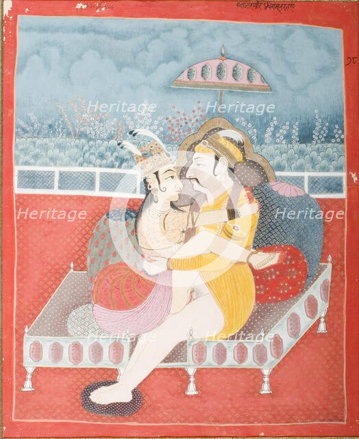 Emperor Jahangir (reigned 1605-1627) and Empress Nur Jahan in Union (image 1 of 2), c1830. Creator: Unknown.