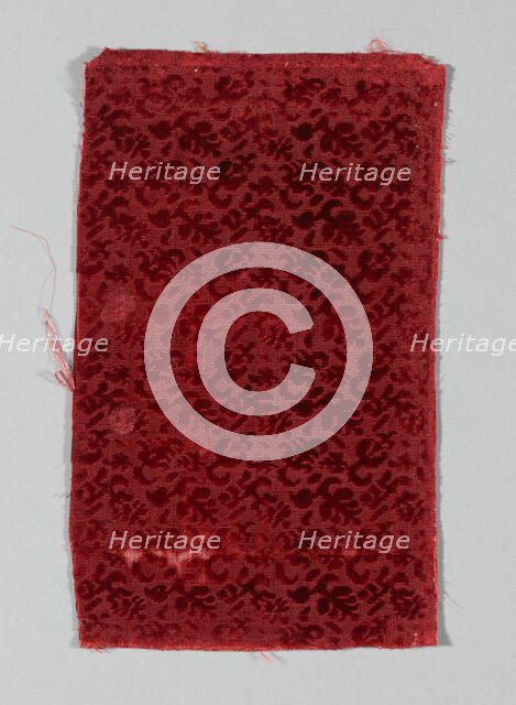 Fragment (Dress Fabric), Italy, 1601/50. Creator: Unknown.