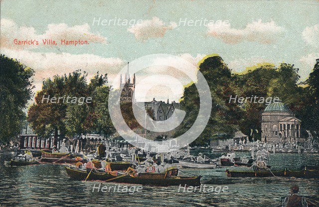 'Garrick's Villa, Hampton', c1910. Artist: Unknown.