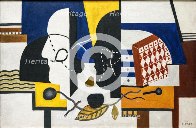 Two Profiles, 1928. Creator: Léger, Fernand (1881-1955).