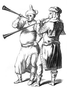 English trumpeters, 1375 (1849). Artist: Unknown