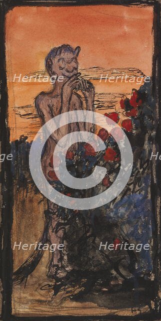 The Devil in the Rose Bush, c1900. Creator: Hugo Simberg.