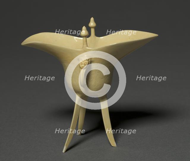 Libation Cup in the form of a Jue, 1662-1722. Creator: Unknown.