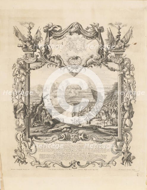 The Convention of Milan on March 1707, . Creator: Corvinus; Johann August (1683-1738).