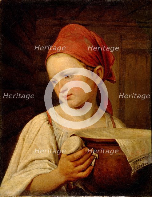Milkgirl, 1820. Artist: Venetsianov, Alexei Gavrilovich (1780-1847)
