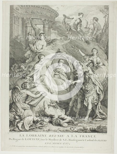 The Lorraine Reunited with France, 1737. Creator: Charles Nicolas Cochin.
