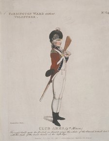 Farrington Ward Without Volunteer holding a rifle, 1798. Artist: Anon