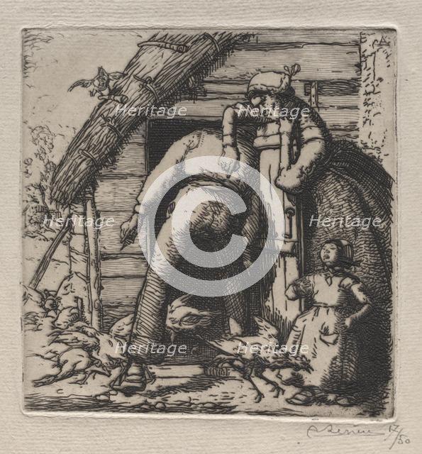 La Poulailler attrape la plus grosse. Creator: Auguste Louis Lepère (French, 1849-1918).