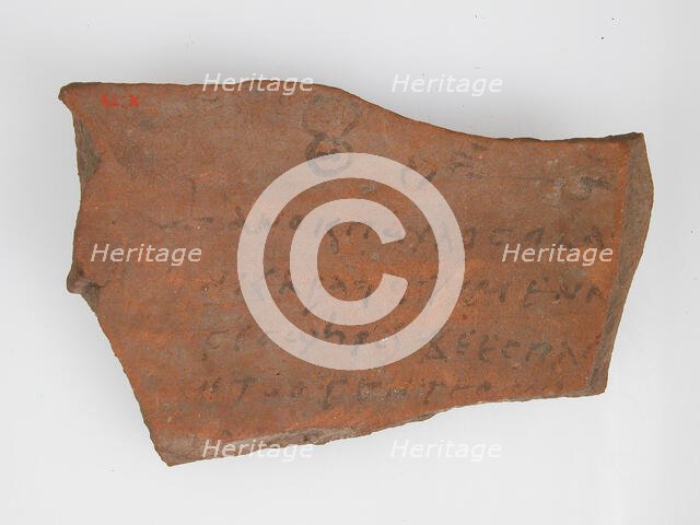 Ostrakon, Coptic, 4th-7th century. Creator: Unknown.