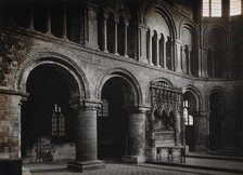 The church of St Bartholomew the Great: interior view showing a corner of the ground floor, 1902. Creator: Rev CF Fison.