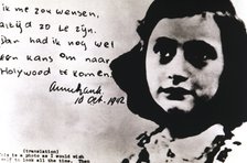 Anne Frank (Annelies Marie, called) (1929-1945), Jewish girl who died in the concentration camp o…