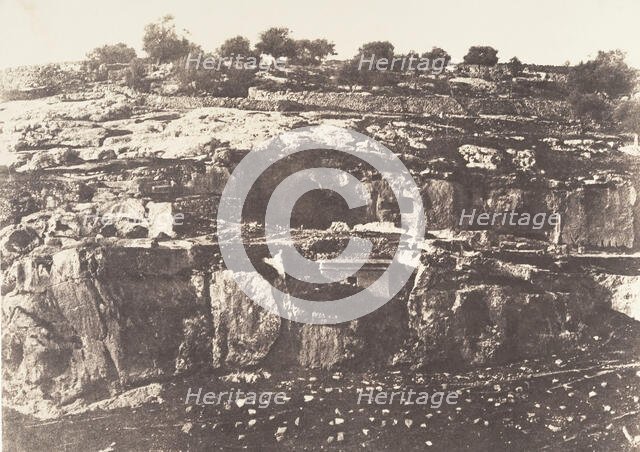 Jérusalem, Village de Siloam, Monolithe de forme égyptienne, 2, 1854. Creator: Auguste Salzmann.