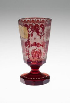 Wine Glass, Bohemia, c. 1850/80. Creator: Bohemia Glass.