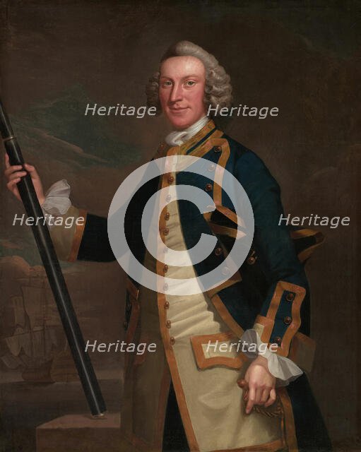 Portrait of a naval officer, 1749/58.  Creator: John Wollaston.