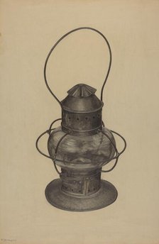 Hand Lantern, c. 1938. Creator: Florence Strom.