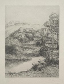 The Wash House (Le Lavoir, Dite "Les Laveuses"). Creator: Alphonse Legros (French, 1837-1911).