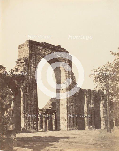 Mahomedan Arch at the Qutub Minar, Delhi, 1858-61. Creator: Unknown.