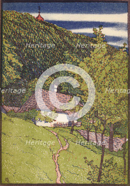 'A coloured wood engraving', c1910. Artist: Rudolf Junk.