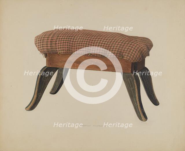 Foot Stool, 1938. Creator: Alexander Anderson.