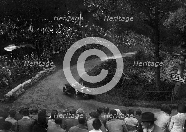 Railton light sports competing in the Shelsley Walsh Hillclimb, Worcestershire, 1935. Artist: Bill Brunell.