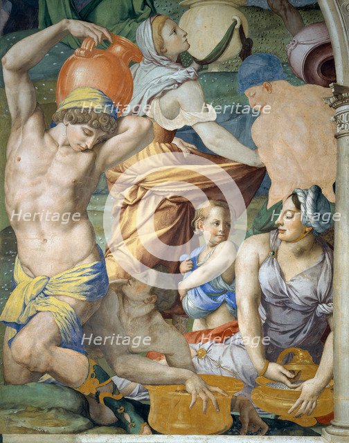 The Gathering of Manna (Detail), 1540-1545. Artist: Bronzino, Agnolo (1503-1572)