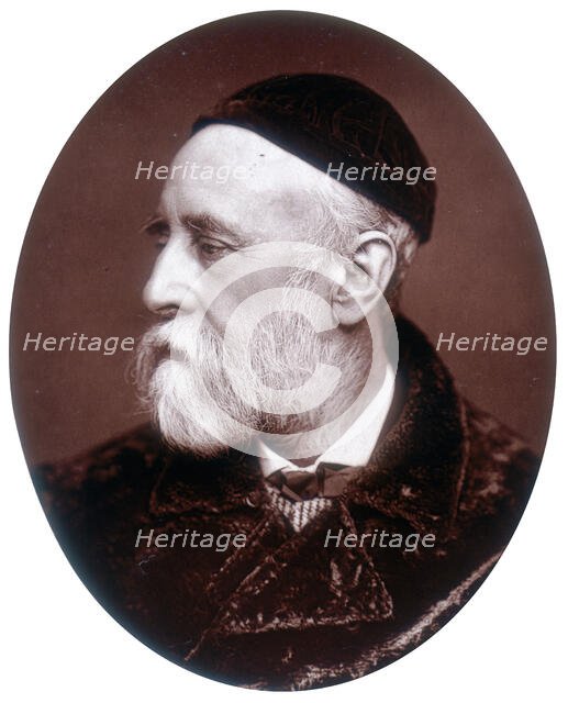 George Frederick Watts, artist and Royal Academician, 1882. Creator: Lock & Whitfield.