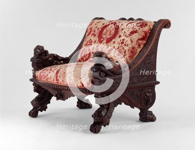 Armchair, Florence, 1876. Creator: Luigi Frullini.