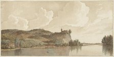 River landscape near Chokier on the Maas, 1820-1872. Creator: Hendrik Abraham Klinkhamer.