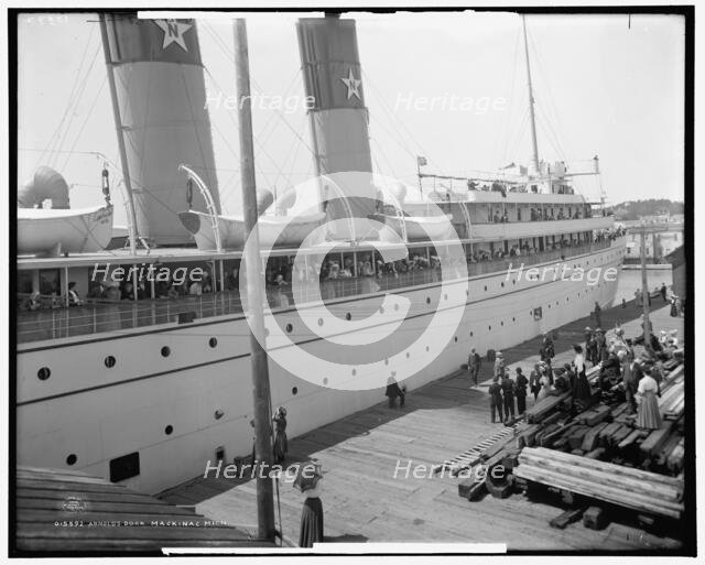Arnold's Dock, Mackinac, Mich., c1908. Creator: Unknown.