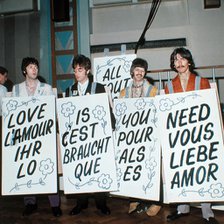 The Beatles performing 'All You Need is Love', 25th June 1967. Artist: Unknown