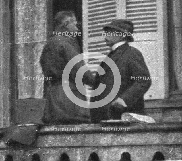 'Le Premier Coup Allemand; M. Clemenceau, accouru au Grand quartier britannique..., 1918. Creator: Unknown.