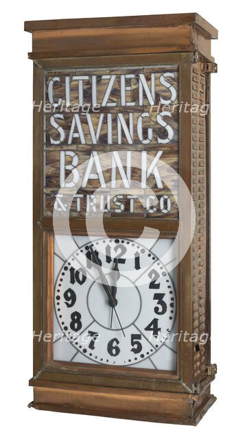 Clock used by the Citizen's Savings and Trust Company, 1920-2013. Creator: Unknown.