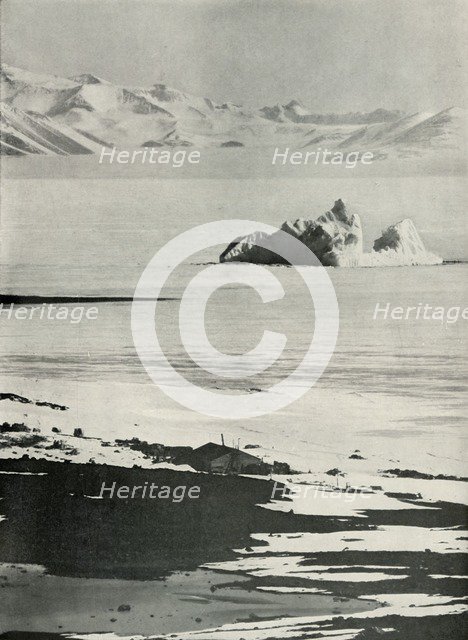 'The Hut and the Western Mountains from the Top of the Ramp', c1910–1913, (1913).  Artist: Herbert Ponting.