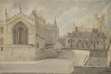 View from the Warden's Lodgings, New College, 20 November 1786. Artist: John Baptist Malchair.