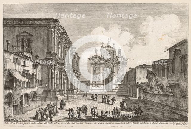 Views of Venice: Campo S. Rocco, 1741. Creator: Michele Marieschi (Italian, 1710-1743).